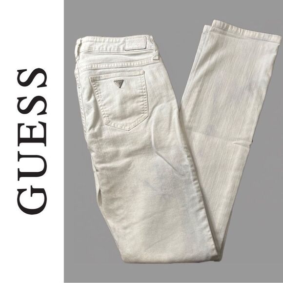 Guess Los Angeles Women’s White‎ Nicole Cigarette Jeans - Size 27 - Picture 1 of 4